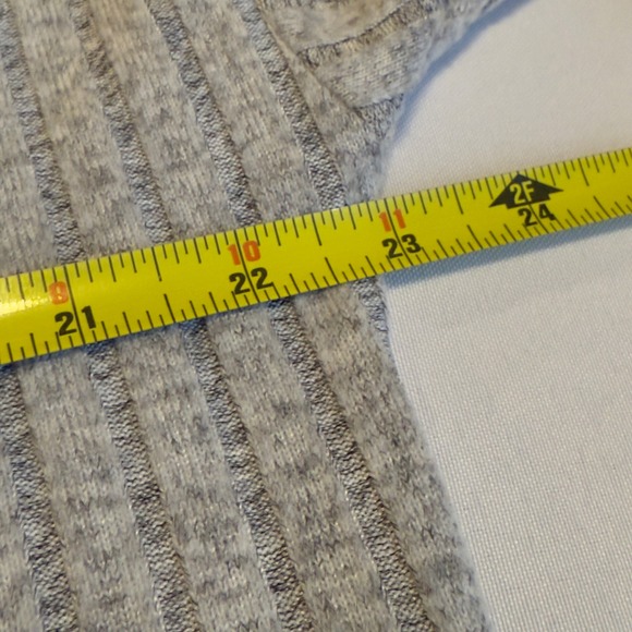 Shein Cream Ribbed Knit  2pc Set V Neck Top Wide Leg Pants Cozy Workwear 2X # - Picture 13 of 16